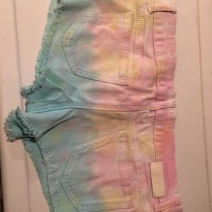 Tye dye booty Jean shorts